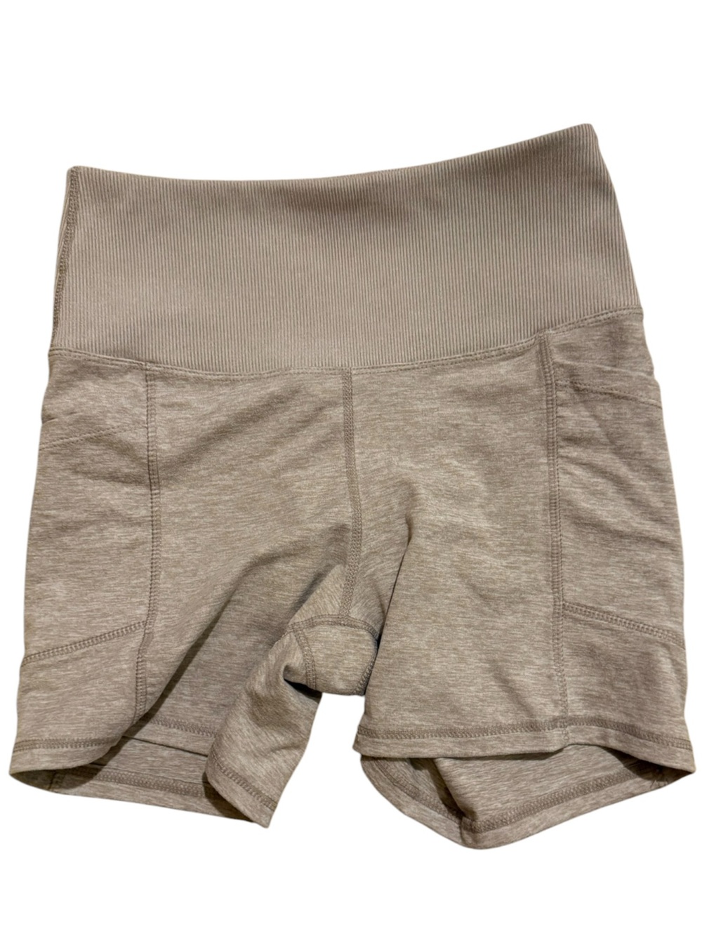 Zobha high waist beige Taupe yoga Shorts size S NWOT